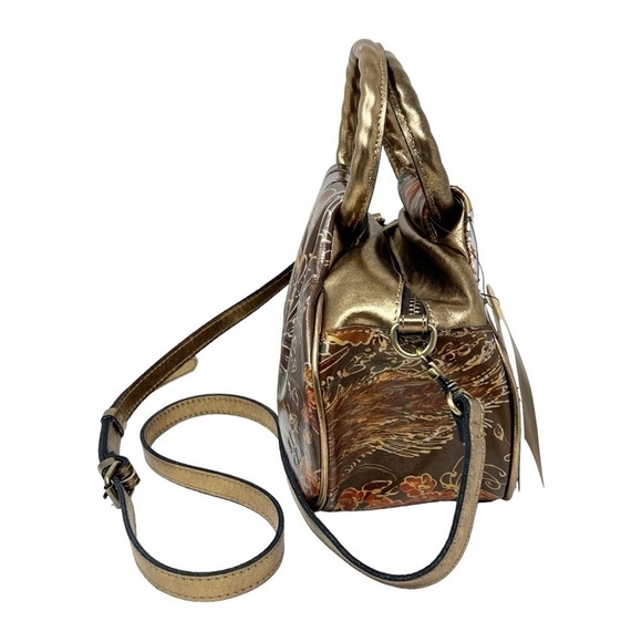 Patricia Nash Milburn Leather Crossbody Antique Bronze, New with Defects - Picture 7 of 12